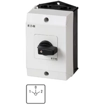 Terhelés irányváltó kapcsoló 3-pólus 20A 4kW/AC-3/400V ráépíthető tokozott T0-3-8401/I1 EATON