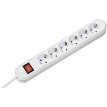 Asztali elosztósor gyerekvédős 1.5mm2 1.5m 6x2P+E/230V 16A kapcsolós fehér IP20 Smart Bachmann
