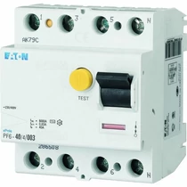 Áram-védőkapcsoló (Fi-relé) analóg 4P 25A 30mA A-típus 6kA PF6-25/4/003-A EATON