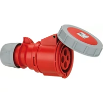 Ipari dugalj lengő 3P+N 16A 4P 400V(50+60Hz) piros egyenes IP67 műanyag 6h-pozíció Shark PCE
