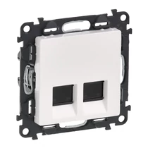 Valena LIFE 2*RJ45 Cat6 STP csatl. fedél fehér