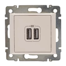 Valena USB töltőaljzat A+A 2/ki 2400mA-max. 5V süllyesztett bézs LEGRAND