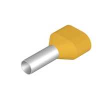Szigetelt érvéghüvely 2x6,00mm2 L25mm iker sárga Weidmüller