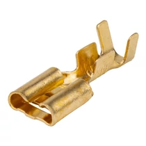 Csúszósaru 20mm bepattintós hüvely szigeteletlen 32A lapos 6,3x0,8 mm réz 1-2,5mm2 TRACON