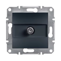 Asfora antenna aljzat SAT süllyesztett komplett antracit 1-kimenet végzáró 1dB/860MHz Schneider