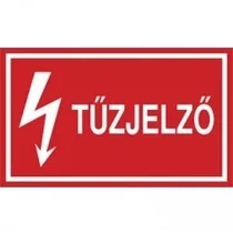 Matrica - Tűzjelző 100*60mm felirat