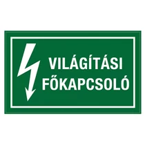 Matrica - Világitási főkapcsoló 100*60mm felirat