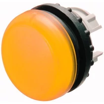 Jelzőlámpa fej kerek sárga lapos 1-lámpa króm műanyag-előlapgyűrű 22mm-átmérő IP67 M22-L-Y EATON
