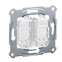 Merten adapterkeret 2xRJ45 adatcsatlakozóhoz címketartó nélkül Schneider