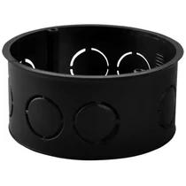 Süllyesztett kötődoboz 1-es kerek 80mm-átmérő fekete műanyag MÜDS80 BUDVILL