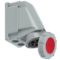 Ipari dugalj falra szerelhető 3P+N+E 63A 400V(50+60Hz) piros IP67 műanyag 6h-pozíció csavaros PCE