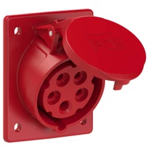 Ipari design dugalj süllyesztett 3P+N+E süllyesztett CEE 16A-táp 5-pólus 400V(50+60Hz) piros PCE