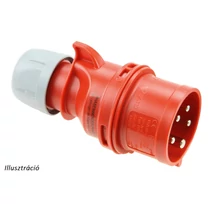 Ipari dugvilla lengő 3P+N+E fázisfordító 32A 5P 400V(50+60Hz) piros IP44 műanyag Shark PCE