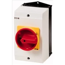 Szakaszoló fő- és vészkapcsoló 63A 3P 30kW/400VAC-3 ráépíthető tokozott piros P3-63/I3/SVB EATON