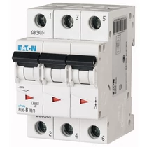 Kismegszakító 3P 10A B-jelleg 400V AC 6kA/60898 PL6-B10/3 EATON