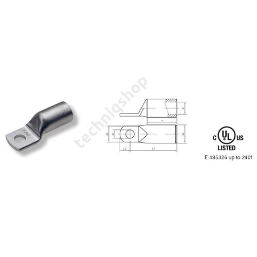 Csupasz csősaru M10/150f mm² keskenyített, finomsodrat kábelhez