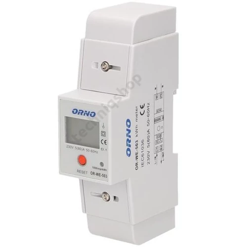 Fogyasztásmérő 1F 80A LCD ORNO