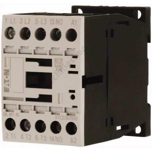 Kontaktor (mágneskapcsoló) 3kW/400VAC-3 3-Z 230VAC 1-z csavaros 22A/AC-1/400V DILM7-10 EATON