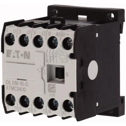 Kontaktor (mágneskapcsoló) 4kW/400VAC-3 3-Z 230VAC 1-z csavaros 22A/AC-1/400V DILEM-10 EATON