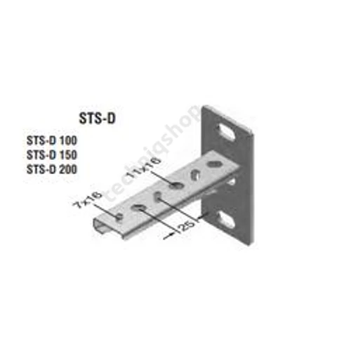 EAE STS-D 200 oldalfali tartó 2mm tüzih.