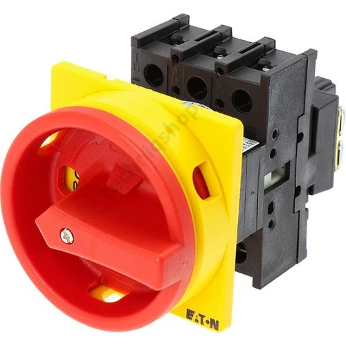 Szakaszoló fő- és vészkapcsoló 25A 3P 7.5kW/400VAC-3 beépíthető fix piros P1-25/EA/SVB EATON