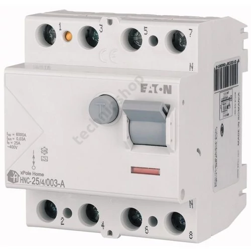 Áram-védőkapcsoló (Fi-relé) analóg 4P 25A 30mA A-típus 6kA HNC-25/4/003-A xPole Home EATON