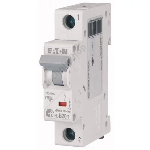 Kismegszakító 1P 20A B-jelleg 230V AC 4.5kA/60898 HL-B20/1 xPole Home EATON