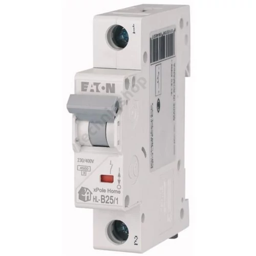 Kismegszakító 1P 25A B-jelleg 230V AC 4.5kA/60898 HL-B25/1 xPole Home EATON