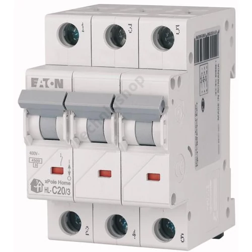 Kismegszakító 3P 20A C-jelleg 230V AC 4.5kA/60898 HL-C20/3 xPole Home EATON