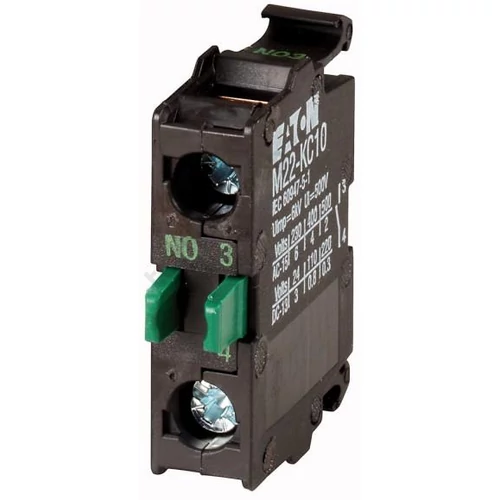Érintkezőblokk vezérlőkészülékhez alaplapra rádugható 1-z 6A/AC15/230V csavaros M22-KC10 EATON
