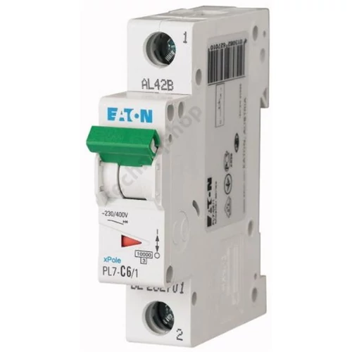 Kismegszakító 1P 6A B-jelleg 230V AC 10kA/60898 PL7-B6/1 EATON