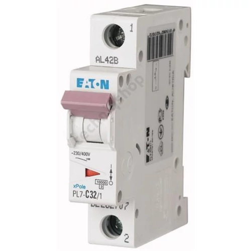 Kismegszakító 1P 32A C-jelleg 230V AC 10kA/60898 PL7-C32/1 EATON