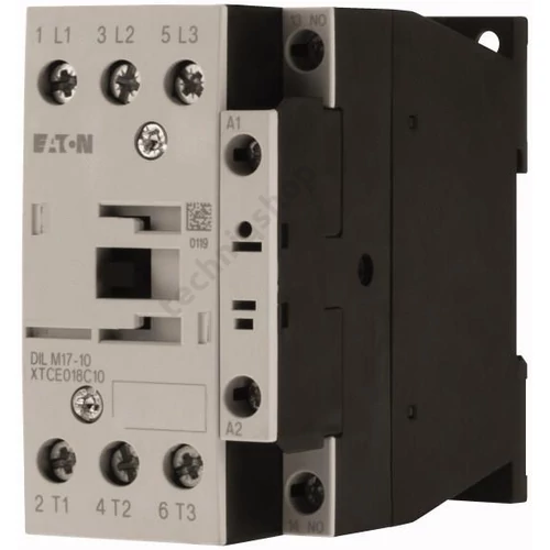Kontaktor (mágneskapcsoló) 7.5kW/400VAC-3 3-Z 24-27VDC 1-z csavaros 40A/AC-1/400V DILM17-10 EATON