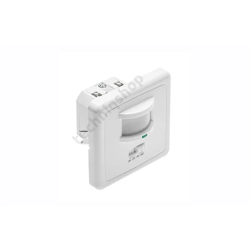 MOZGÁSÉRZÉKELŐ, IZZÓ 1200W, LED 300W, LÁTÓSZÖG 160°, HATÓTÁV 9 M, 230V/AC,OLDALFALBA SÜLLY,80X80