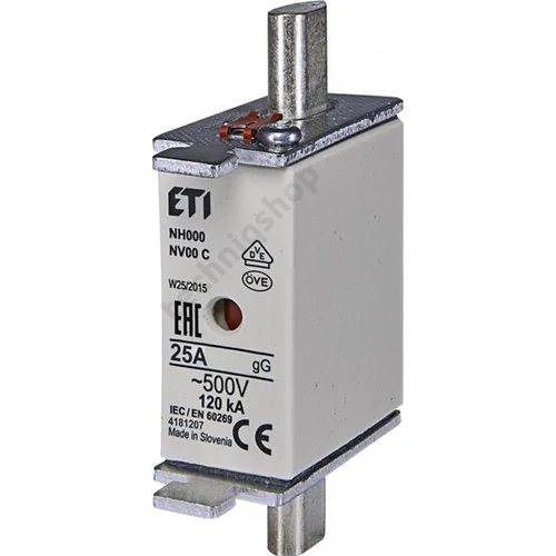 Olvadóbetét NH 00C 25A ETI