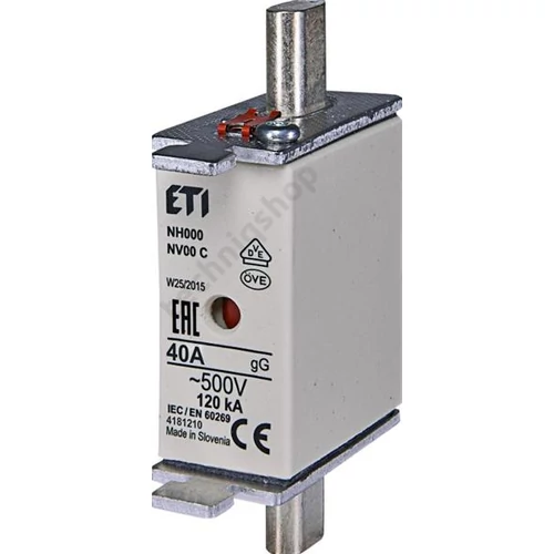 Olvadóbetét NH 00C 40A ETI