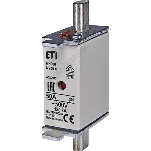 Olvadóbetét NH 00C 50A ETI