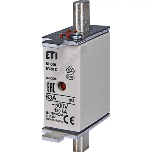 Olvadóbetét NH 00C 63A ETI