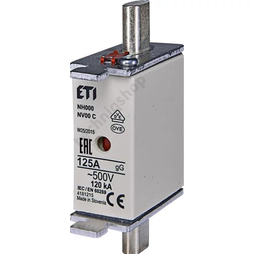 Olvadóbetét NH 00 125A ETI