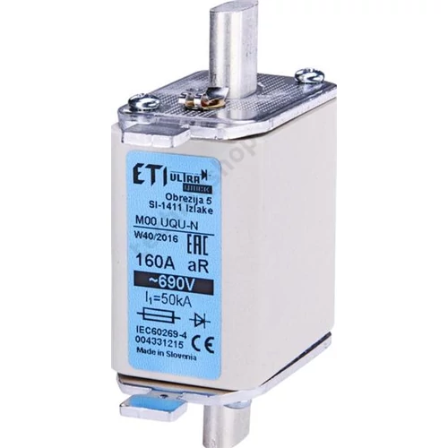 Olvadóbetét ultra rapid NH 00 16A UQ U-N 690V ETI