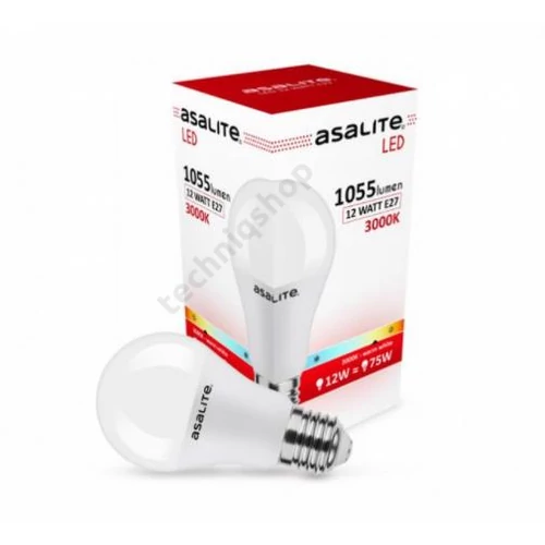 Ledes izzó 230V E27 12W 3000K 320° Asalite