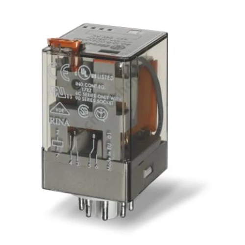 Relé 60.12 12V AC 2 váltóérintkező 10A FINDER