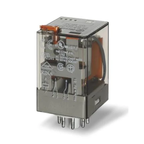 Relé 60.12 24V DC 2 váltóérintkező 10A FINDER