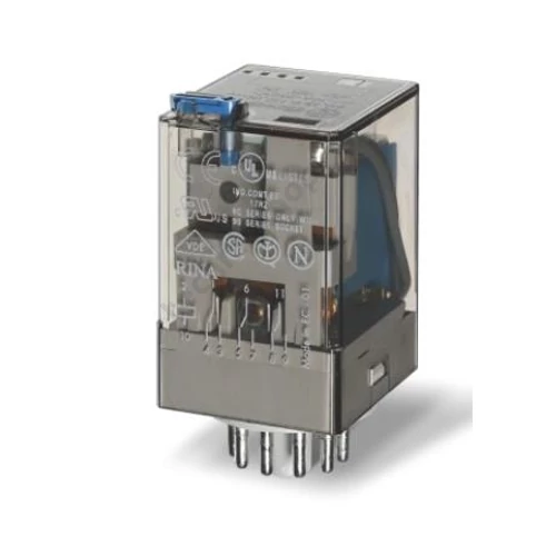 Általános célú relé 10A 3-v dugaszolós 230VAC monostabil IP20 60.13.8.230.0040 FINDER