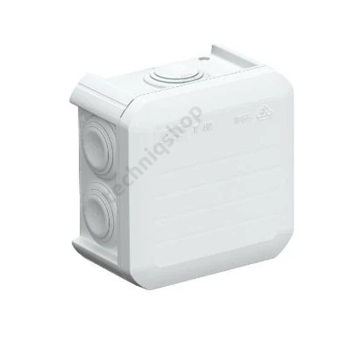 Kötődoboz falonkívüli műanyag 90mm x 90mm 52mm szürke IP55 T 40 OBO-BETTERMANN