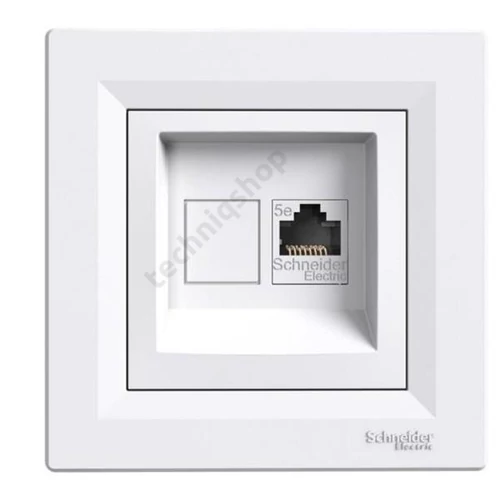 Asfora adatcsatlakozó dugalj UTP RJ45 8(8) Cat5e süllyesztett fehér Schneider