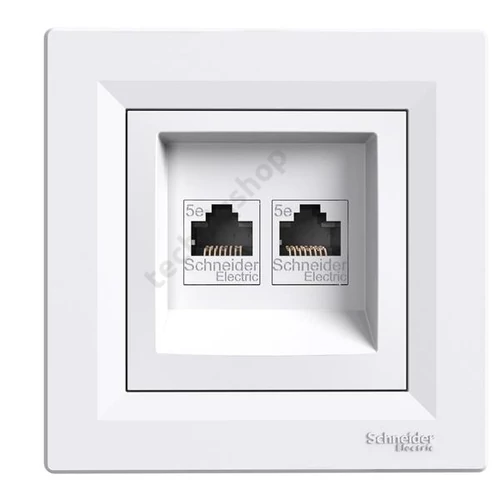 Asfora adatcsatlakozó dugalj UTP RJ45 8(8) Cat5e süllyesztett fehér Schneider