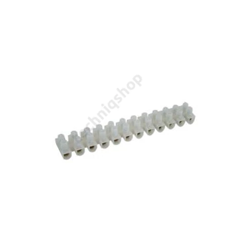 Sorkapocssáv nyomólemezes darabolható flexi 12P 63A 450V termoplaszt 16mm2/sokerű fekete TRACON