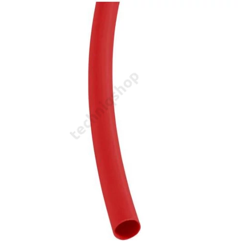Zsugorcső piros 9.5mm/ 4.8mm-átmérő 1m 2:1-zsugor vékonyfalú melegzsugor TRACON