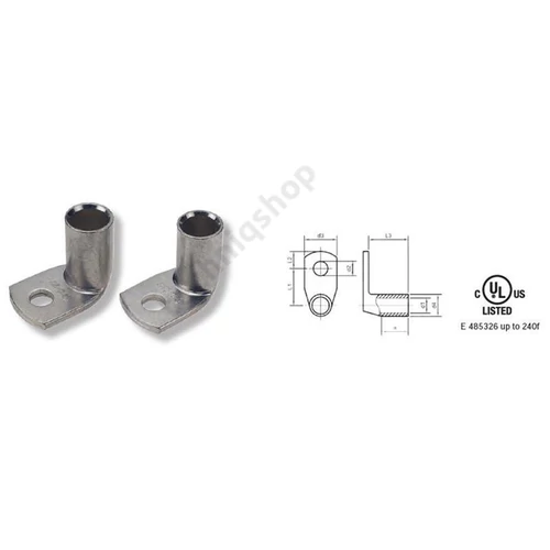 Csupasz csősaru M10/150f mm², 90 fokos, finomsodrat kábelhez - 25db/cs